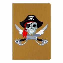 Блокнот с принто Череп пирата
