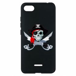 Чехол для Xiaomi Redmi 6A Череп пирата - PrintSalon