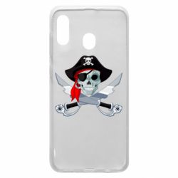 Чехол для Samsung A20 Череп пирата - PrintSalon