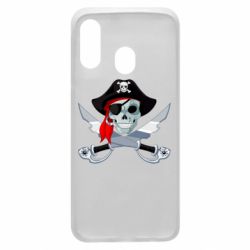 Чехол для Samsung A40 Череп пирата - PrintSalon