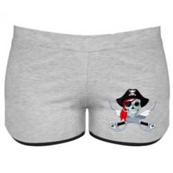 Женские шорты Череп пирата - PrintSalon