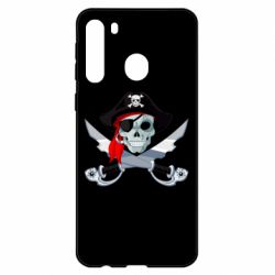 Чехол для Samsung A21 Череп пирата - PrintSalon