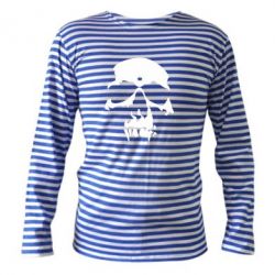 Тельняшка с длинным рукавом Череп - PrintSalon