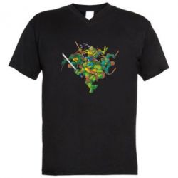 Чоловіча футболка з V-подібним вирізом Черепашки-ніндзя - PrintSalon