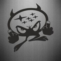 Наклейка Чертик Subaru - PrintSalon