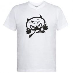 Мужская футболка  с V-образным вырезом Чертик Subaru - PrintSalon