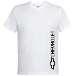 Мужская футболка  с V-образным вырезом Chevrolet  Vert - PrintSalon