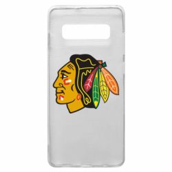 Чехол для Samsung S10+ Chicago Black Hawks
