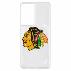 Чехол для Samsung S21 Ultra Chicago Black Hawks - PrintSalon