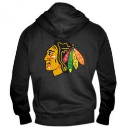 Мужское худи на молнии Chicago Black Hawks - PrintSalon