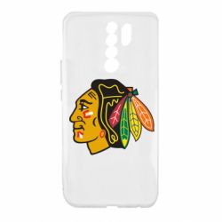 Чехол для Xiaomi Redmi 9 Chicago Black Hawks - PrintSalon