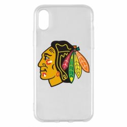Чехол для iPhone X/Xs Chicago Black Hawks - PrintSalon