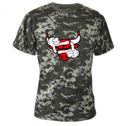 Камуфляжная футболка Chicago Bulls бык - PrintSalon