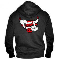 Мужское худи на молнии Chicago Bulls бык - PrintSalon