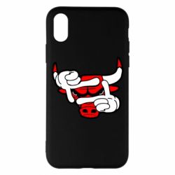 Чехол для iPhone X/Xs Chicago Bulls бык - PrintSalon