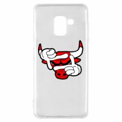 Чехол для Samsung A8 2018 Chicago Bulls бык - PrintSalon