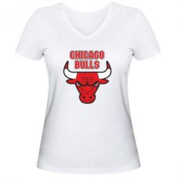 Женская футболка с V-образным вырезом Chicago Bulls vol.2 - PrintSalon