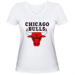 Жіноча футболка з V-подібним вирізом Chicago Bulls - PrintSalon