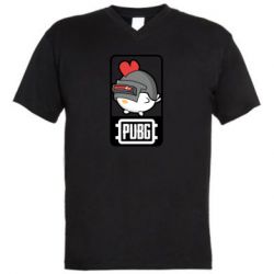 Чоловіча футболка з V-подібним вирізом Chicken PUBG - PrintSalon