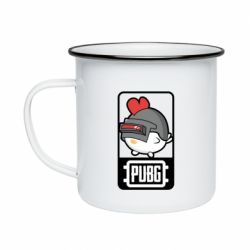 Кружка эмалированная Chicken PUBG