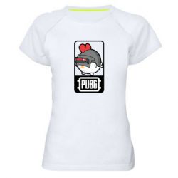 Жіноча футболка для спорту Chicken PUBG - PrintSalon