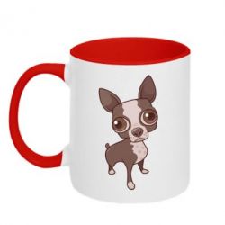 Чашка двухцветная 320ml Чихуахуа - PrintSalon