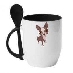 Чашка с ложкой Чихуахуа - PrintSalon