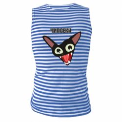 Майка-тельняшка Чипсеки кот мем - PrintSalon