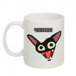 Чашка 320ml Чипсеки кот мем