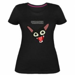 Женская премиум футболка Чипсеки кот мем - PrintSalon