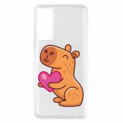 Чехол для Huawei P Smart 2021 Капибара сердечко - PrintSalon
