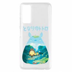 Чехол для Huawei P Smart 2021 Тоторо на рыбалке - PrintSalon