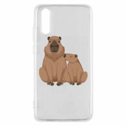 Чехол для Huawei P20 Две капибары - PrintSalon