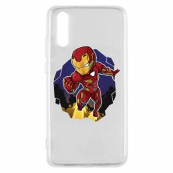 Чехол для Huawei P20 Flying Iron man - PrintSalon