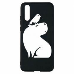 Чохол для Huawei P20 Копібара та Пташка - PrintSalon