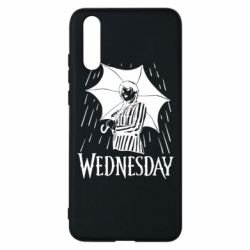 Чохол для Huawei P20 Венздей Вдамс и зонт - PrintSalon