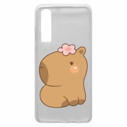 Чохол для Huawei P30 Капібара з квіткою