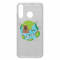 Чехол для Huawei P30 Lite Капибара в воде - PrintSalon