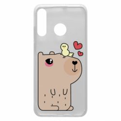 Чехол для Huawei P30 Lite Капибара с цыпленком - PrintSalon