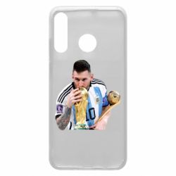 Чехол для Huawei P30 Lite Месси целует кубок