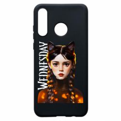 Чехол для Huawei P30 Lite Венздей кошка - PrintSalon