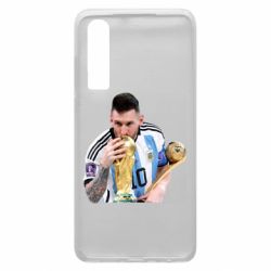 Чехол для Huawei P30 Месси целует кубок