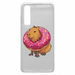 Чехол для Huawei P30 Пончик с капибарой - PrintSalon