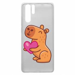 Чехол для Huawei P30 Pro Капибара сердечко - PrintSalon