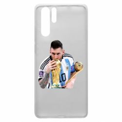 Чехол для Huawei P30 Pro Месси целует кубок