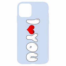 Чехол для iPhone 11 День Валентина I love you - PrintSalon