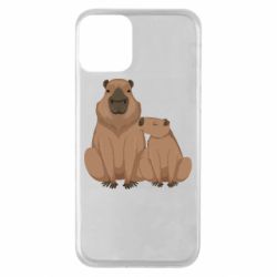 Чехол для iPhone 11 Две капибары - PrintSalon