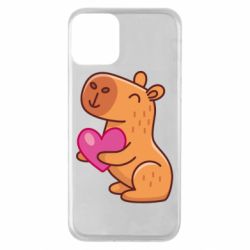 Чехол для iPhone 11 Капибара сердечко - PrintSalon