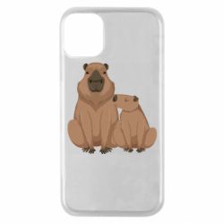 Чехол для iPhone 11 Pro Две капибары - PrintSalon