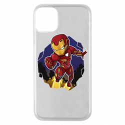 Чехол для iPhone 11 Pro Flying Iron man - PrintSalon